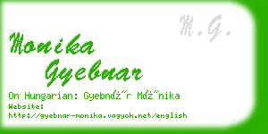 monika gyebnar business card